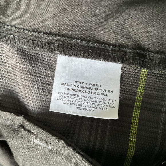 NIKE Golf Pants Golf Tour Performance Dri-Fit Grey Green Plaid 34 x 32* - Picture 12 of 14